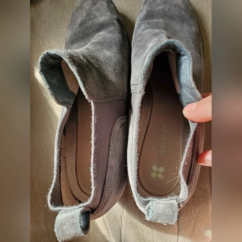 Naturalizer Darena hidden wedge ankle boots in Graphite Lead size 9.5M